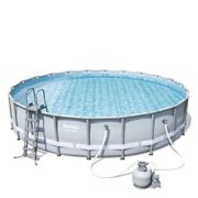 Best Swimming Pool for Garden 'Bestway Frame Pool "Power Steel Set Grey 671 x 671 x 132 cm 40.377 L 56634/05  